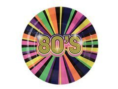 80's 80's farfurii de hârtie - 22,5 cm - 10 buc.