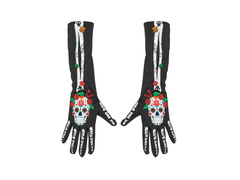 Mănuși Día de los Muertos 40 cm
