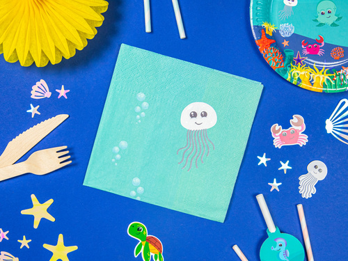 Șervețele aniversare Underwater World - 33 cm - 20 buc.