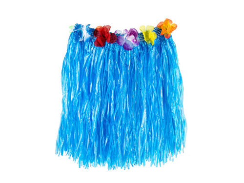 Fustă scurtă hawaiiană albastru - 40 cm - 1 buc.