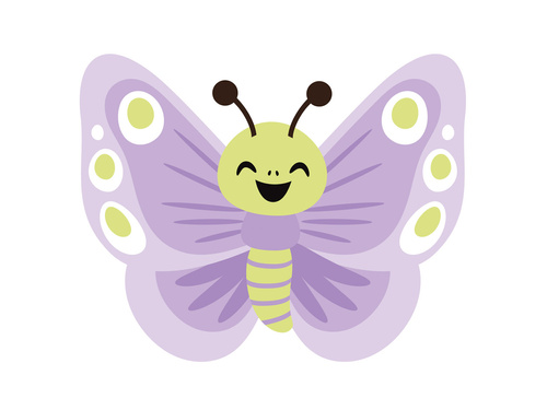 Decorațiune cu două fețe Fluture violet - 36 x 29 cm