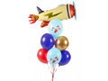 Set de baloane din latex Avion - 30 cm - 6 buc.