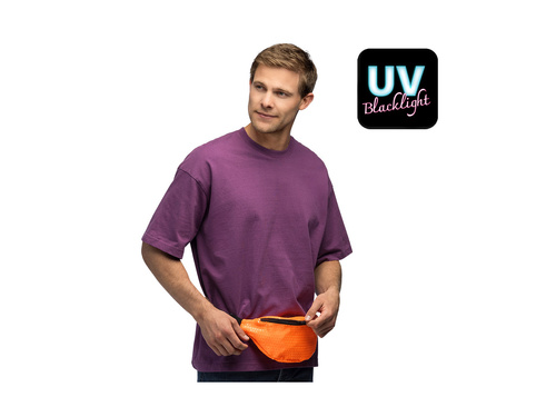 UV neon portocaliu paiete șold sachet