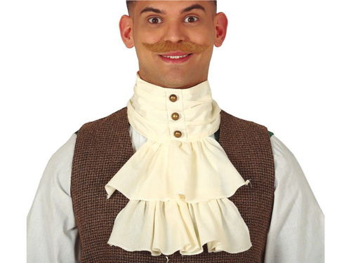 Jabot alb cu volane - 1 buc.