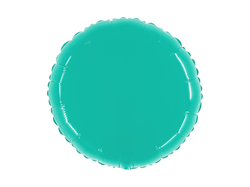 Balon rotund turcoaz din folie - 21" - 1 buc.