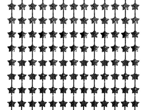 Cortina Stars negru metalic - 100 x 200 cm