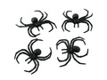 Set de 4 păianjeni din plastic - 8 cm
