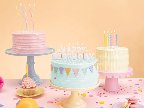 La mulți ani lumânări spade - alb