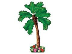 Decor de perete cu palmier hawaiian - 162 cm - 1 buc.
