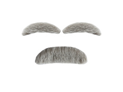 Mustață gri cu sprâncene Bunic - 1 buc.