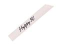 Eșarfă bej cu inscripția Happy 18 - 1 buc.