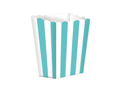 Cutii de popcorn cu dungi albastre și albe - 5 buc.