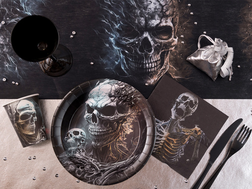 Cupe cu schelet de Halloween - 270 ml - 10 buc.