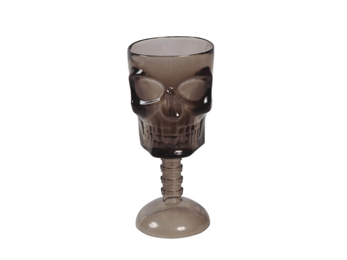 Potir cu craniu transparent negru - 1 buc.