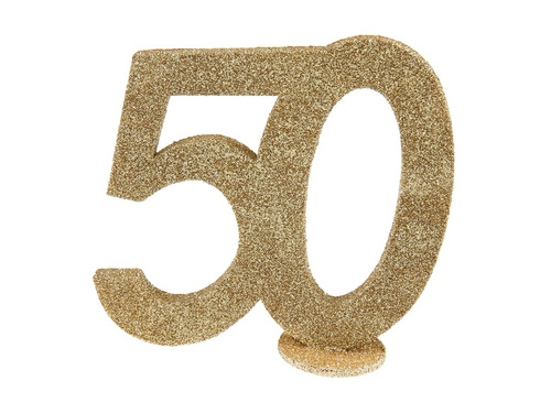 Decorațiuni de masă Fifty gold 50s - 1 buc.