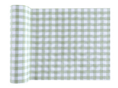 Decorațiune cu șir de masă în carouri verzi - 26 cm x 3 m - 1 buc.