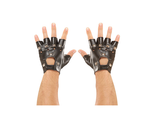 Mănuși din piele cu crampoane fără degete