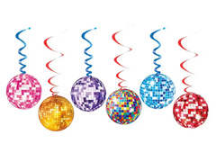 Pandantiv disco pentru decorarea porcilor - 6 buc.