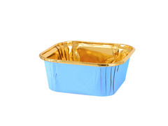 Mini forme pentru clătite în albastru și auriu - 10 buc.