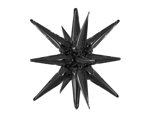 Balon folie 3D cu stea neagră - 40 cm - 1 buc.