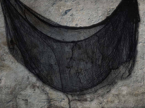 Plasă neagră de Halloween - 76 x 228 cm - 1 buc.