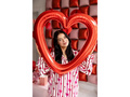 Balon din folie Inimă cadru foto roșu - 73 x 72 cm - 1 buc.