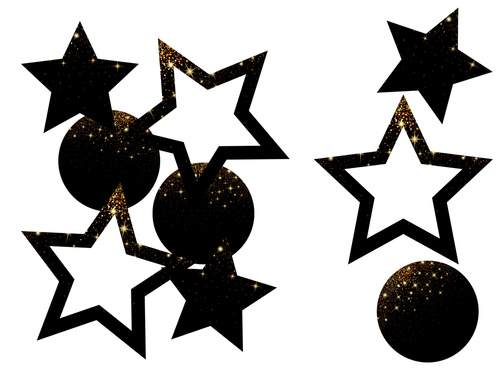 Decorațiuni strălucitoare cu două fețe - 12 buc.