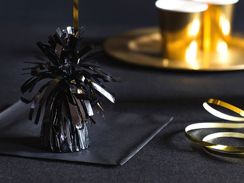 Greutate folie pentru baloane umplute cu heliu - negru - 100 g.