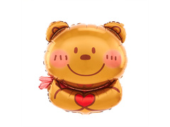 Balon folie ursuleț Teddy cu inimă - 58x75 cm - 1 buc.