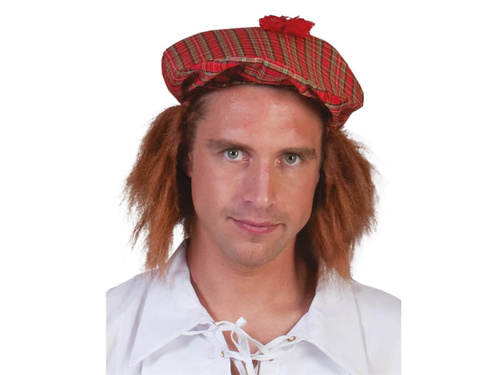 Beretă scoțiană cu păr roșu - 1 buc.