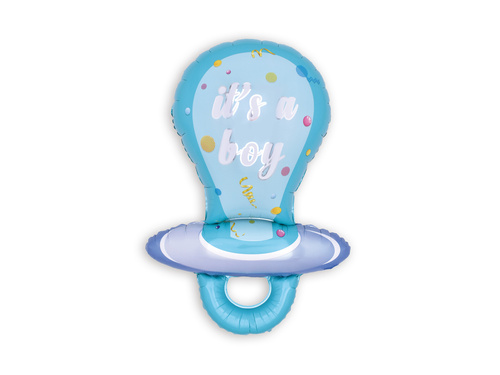 Suzetă cu balon din folie - It's a Boy - 58x97 cm - 1 buc.