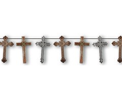 Ghirlandă cu cruci de Halloween - 274 cm - 1 buc.