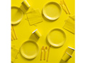 Tacâmuri din plastic galben - 24 buc.