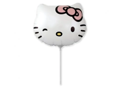 Hello Kitty balon cu băț de folie - 36 cm - 1 buc.