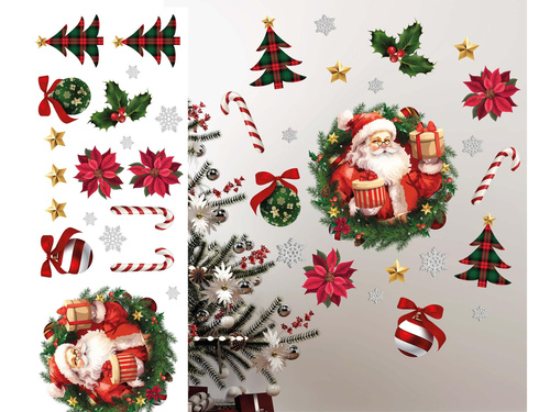 Moș Crăciun Crăciun autocolante de perete - 1 buc.