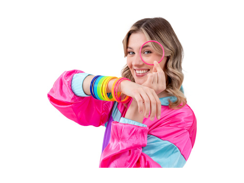 Set de brățări în stilul anilor '80 - 18 piese.