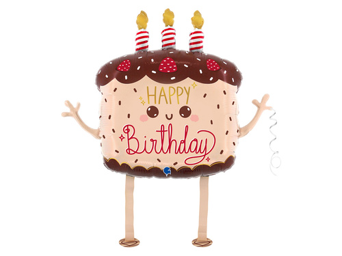 Balon de mers pe jos Birthday Cake - 63x69 cm - 1 buc.