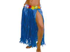 Fustă hawaiiană lungă albastră - 1 buc.
