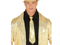 Cravată cu paiete aurii - 1 buc.