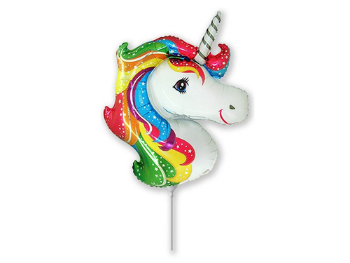 Balon cu foaie cu cap de unicorn - 36 cm - 1 buc