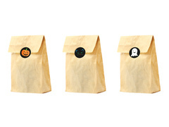 Dovleac, pisică și fantomă Halloween set saci de bomboane - 6pcs.