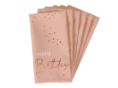 Șervețele roz Happy Birthday - 33 cm - 10 buc.