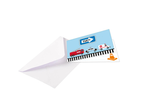 Invitații aniversare Cars - 8 buc.