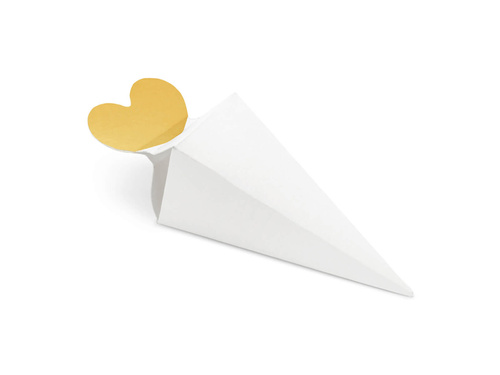 Cutii de oaspeți con în formă de inimă - 6 buc.