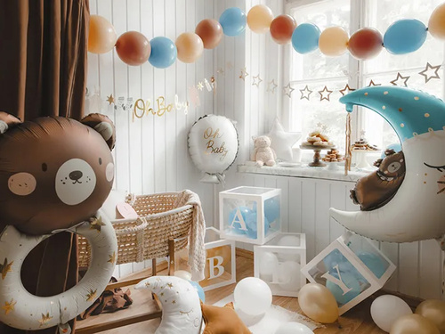 Baloane cu conector pastel roz murdar - 33 cm - 20 buc.