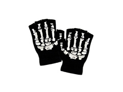 Mănuși de schelet din lână fără degete