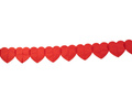 Ghirlandă de hârtie Inimi roșu - 6 m - 1 buc.