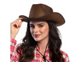 Pălărie de cowboy maro - 1 buc.