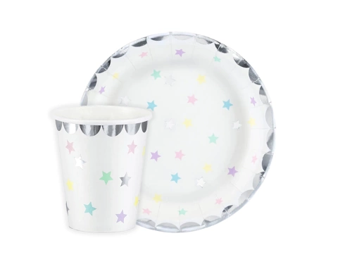 Set de hârtie Unicorn cu stele - 24 buc.