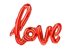 Balon roșu cu inscripția Love - 108 cm - 1 buc.